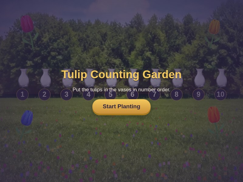 Tulip Counting Garden gameplay screenshot